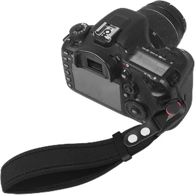 Produktbild von Kameragurt Handgelenkschlaufe Kameraschlaufe - Neopren - Schnellverschluss - Schwarz - Für spiegellose und DSLR-Kameras