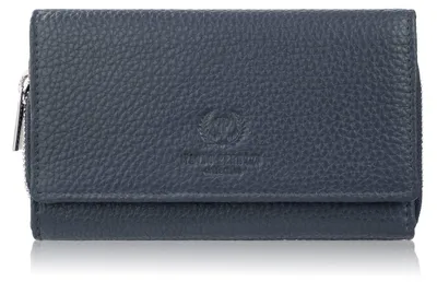 Produktbild von Große marineblaue Ledergeldbörse für Frauen mit viel Platz Paolo Peruzzi T-138-NV