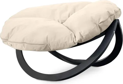 Obrázek produktu pro KONSIMO Moderní zahradní židle "GEKKO", krémová, dřevo, moderní design, 119x65x100 cm