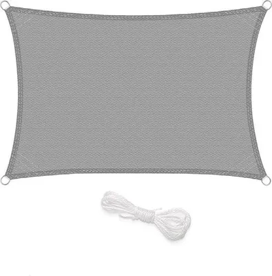 Produktbild von Sail 3x4 m HDPE Wind Shield UV Schutz für Garten und Camping, Lichtgrau