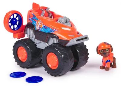 Immagine prodotto di PAW PATROL Rescue Wheels - Veicolo monster truck di Zuma con lanciatore di proiettili e figura del cane Zuma, giocattolo per bambini dai 3 anni in su