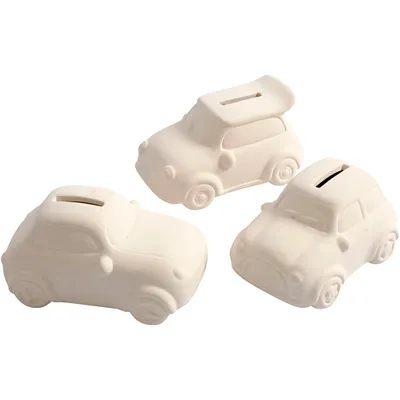 Produktbild von Creativ Company CC Terrakotta Spardose Auto 5,5x12,5 cm 12 Stück