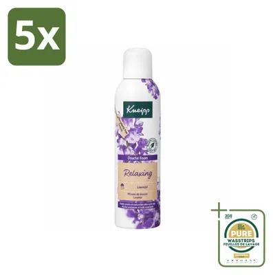 Produktbild von 5 x Kneipp Duschschaum Relaxing - Lavendel - 200 ml - Vorratspackung - 5 Stücke