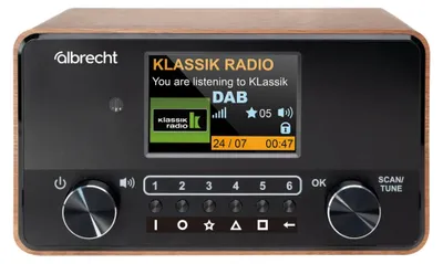 Zdjęcie produktu dla Albrecht DR 866, Przenośny, Cyfrowy, DAB+, FM, 87,5 - 108 MHz, 174 - 240 MHz, 14 W