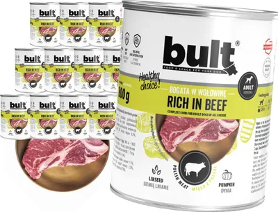 Zdjęcie produktu dla BULT Puszka dla psa bogata w wołowinę 800g