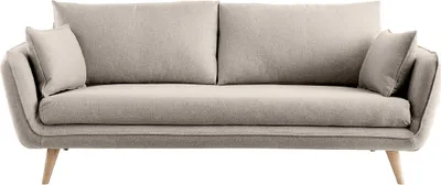 Produktbild von Miliboo - Skandinavisches 3-Sitzer-Sofa beige CREEP