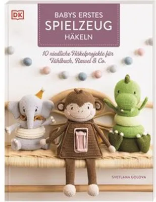 Produktbild von Häkelbuch für Babyspielzeug im Amigurumi-Stil mit 10 Projekten und Schritt-für-Schritt-Anleitungen