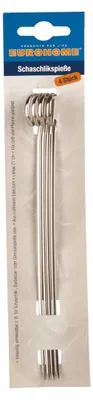 Produktbild von 4er Schaschlikspieße aus Metall EUROHOME® – aus Edelstahl, 3x6x28cm – geeignet für saftige Fleischspieße
