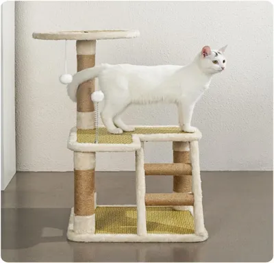 Produktbild von Katzenbaum – Kleiner Katzenbaum – Kratzbaum – Katzenturm – Katzenmöbel – Kompaktes und stabiles Design