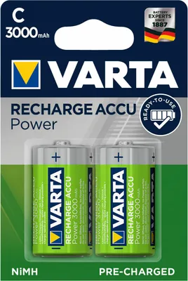 Produktbild von 2 x Varta 3000mAh Baby C HR14 Akku 1,2 V 56714 Akku NiMh Accu - Ready to use