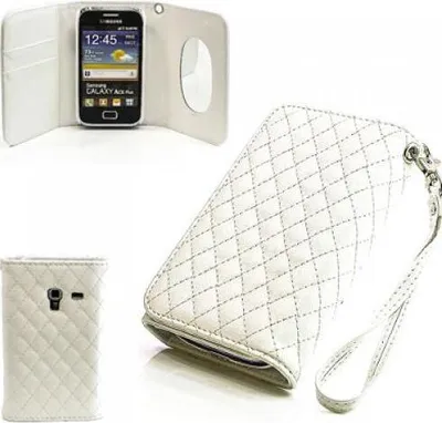 Produktbild von Samsung Galaxy Ace Plus (S7500) Booksytle Handtasche Mirror Weiss