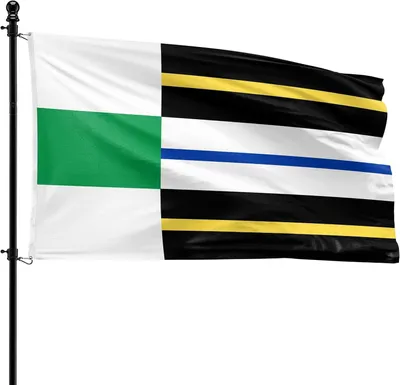 Imagen del producto de Bandera de Stadskanaal, 90 x 150 cm, de poliéster, para asta de bandera
