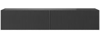 Produktbild von Selsey Veldio - TV-Hängeboard, schwarz mit geriffelten Fronten, 140 cm