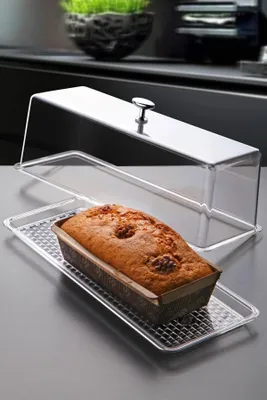 Produktbild von Hermia Concept, CLRKS-1, Kuchen-Servierplatte, Transparent, 100 % KUNSTSTOFF, 32,5 x 12,5 x 11,5 cm
