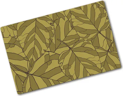 Produktbild von Tulup Glas Herdabdeckplatte - 80x52 cm - Glaskeramikkochfeld-Abdeckung Spritzschutz Glasabdeckplatte - Einteilig - Blumen & Pflanzen - Blätter - Grün