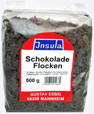 Image de Insula flocons de chocolat à cuire et à saupoudrer Contenu 500g