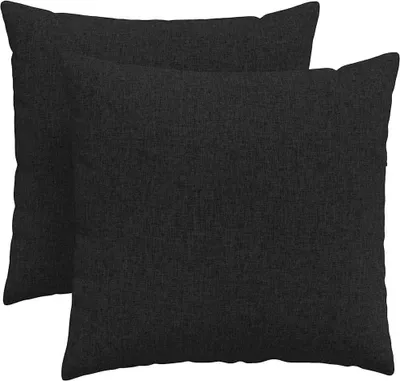 Obrázok produktu pre vidaXL Vankúš na pohovku 2 ks čierny 45 x 45 cm látka