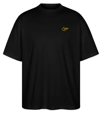 Produktbild von Spreadshirt Stern bestickt Oversize Uni T-Shirt, XXL, Schwarz