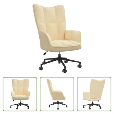 Obrázek produktu pro The Living Store Relaxsessel Cremeweiß Samt