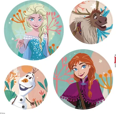Immagine prodotto di Adesivo per finestra Disney La Regina dei Ghiacci Personaggi blu, verdi e viola - 612744 - 30 cm x 30 cm