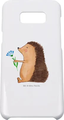 Produktbild von Mr. & Mrs. Panda Samsung Galaxy S8 plus Handyhülle  Igel Blumen - Weiß - Geschenk, Lustige Sprüche, Krankheit, Gute Besserung, Handy, Cover, Genesungswünsche, Case, Hülle