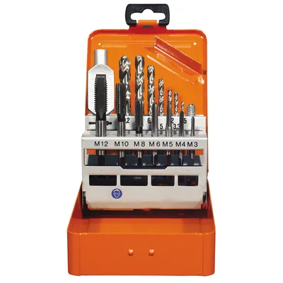 Obrázok produktu pre Projahn Bohrer Set 15-teilig, mit Gewinde- und Kernlochbohrer, in Metallkassette