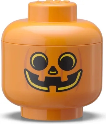 Produktbild von LEGO Storage HEAD "Kürbis" mini (orange/schwarz)
