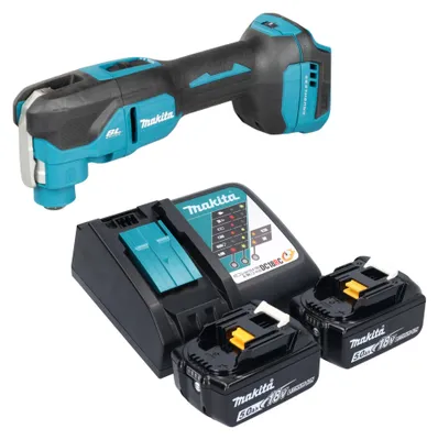 Produktbild von Makita DTM 53 RT Akku Multifunktionswerkzeug 18 V OIS / Starlock Brushless + 2x Akku 5,0 Ah + Ladegerät