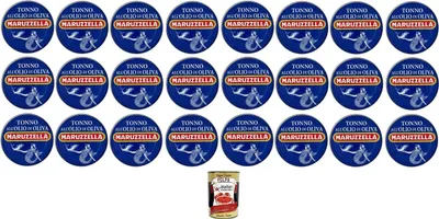 Produktbild von MARUZZELLA Tonno in olio d'oliva Thunfisch in Olivenöl 24 x 200gr + Italian Gourmet polpa 400g