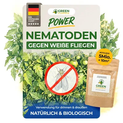Produktbild von Green Guardia Nematoden gegen Weiße Fliegen – 5 Mio. - Effektive Nematoden gegen Weiße Fliege, Weiße Fliegen bekämpfen, Mittel gegen Weiße Fliegen