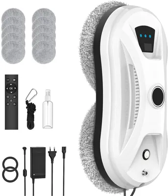 Produktbild von Fensterputzroboter, 5600Pa 90W Fenstersauger, Fensterroboter, Fensterreiniger Roboter, Sprühfunktion, mit USV-Stromausfallschutz