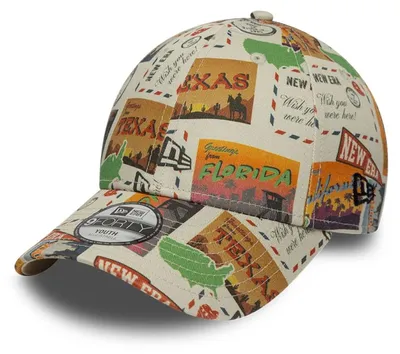 Obrázek produktu pro Kšiltovka New Era 9Forty Kinder – LOCATIONS PRINT, béžová – pro mládež