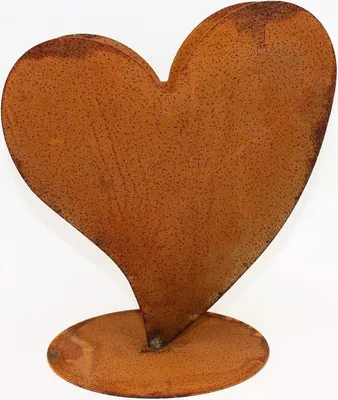 Image de Rostikal Décoration de jardin rouille noble Cœur de plante 23 cm Rouille Métal Décoration Cœur Mariage