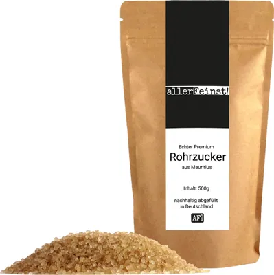 Produktbild von Echter Premium Rohrzucker aus Mauritius (Ostafrika) - 500g