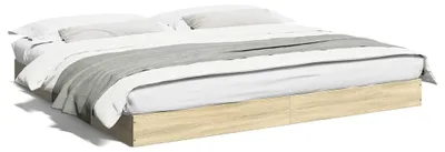 Produktbild von vidaXL Bettgestell ohne Matratze Sonoma-Eiche 180x200 cm Holzwerkstoff