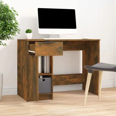 Produktbild von Schreibtisch Räuchereiche 100x50x75 cm Holzwerkstoff , Schreibtische Design 2024