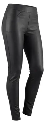Produktbild von Lederleggings Damen Leder Hose Gr. 34-44 gefütterte Leggings Kunstleder