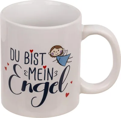 Produktbild von Keramikbecher - Du bist mein Engel - Tasse Kaffeebecher