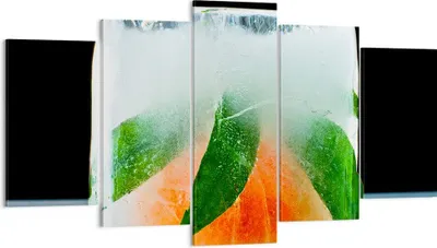 Produktbild von Bild auf Leinwand - Leinwandbild - Gefroren frucht dessert bio - 160x85cm - Wand Bild - Wanddeko - Leinwanddruck - Bilder - Kunstdruck - Wanddekoration - Leinwand bilder - Wandkunst - EA160x85-2249