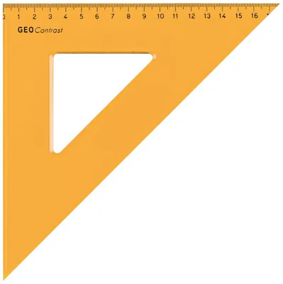 Produktbild von Aristo Contrast Dreieck 45 Grad Hypotenuse 25 cm, Teilung 17 cm