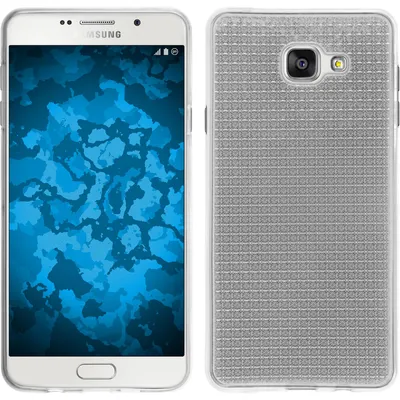 Produktbild von PhoneNatic Case kompatibel mit Samsung Galaxy A7 (2016) A710 - clear Silikon Hülle Iced + 2 Schutzfolien