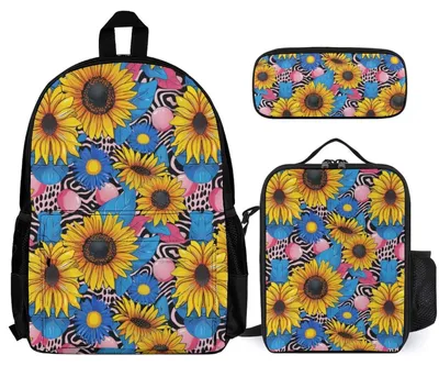 Image de Ensemble 3-en-1 comprenant un sac à dos pour enfant, une boîte à lunch et une trousse