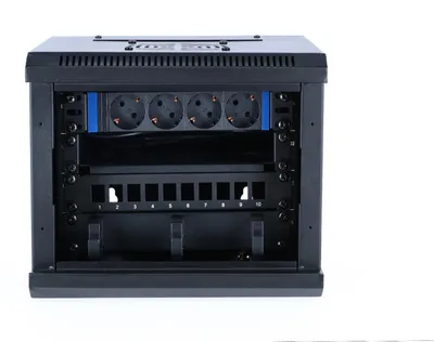 Produktbild von DSIT 4HE - 10 Zoll Serverschrank mit Glastür - Set - 312x310x264mm (BxTxH)