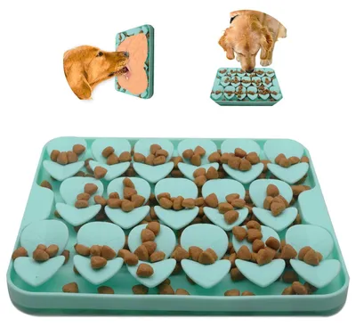 Immagine prodotto di Tappetino leccabile per cani e gatti - Silicone - 20,5 x 20,5 cm - Verde - Per cani e gatti