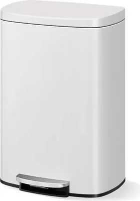 Image de Poubelle de cuisine/poubelle - Poubelle à pédale - 50 l - Acier inoxydable - Couvercle à fermeture douce - Seau intérieur - Rouge