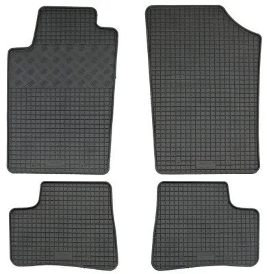 Gummifußmatten Set 4-teilig für Peugeot 206 (8/1998-3/2009, inkl SW), schwarz