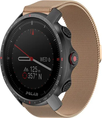Produktbild von Strap-it Milanese Armband - Kompatibel mit Polar Grit X ProArmband Ersatzarmband Edelstahl Armband mit Magnetverschluss Sportuhr zubehör für smartwatch 22mm Armband Rosa Gold
