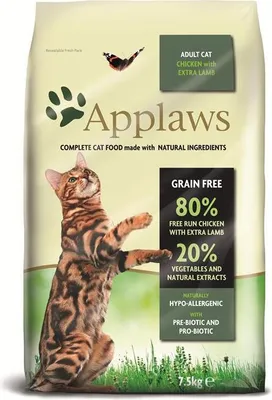 Productafbeelding van APPLAWS Kip met lam – droogvoer voor katten – 7,5 kg