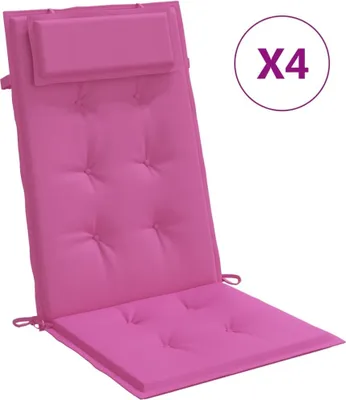 Immagine prodotto di vidaXL Cuscini per schienale alto 4 pezzi. Tessuto Oxford rosa