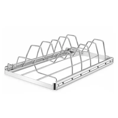 Produktbild von Klappbarer Rippchenständer aus Edelstahl, Spareribs Halter für Grill und Smoker, platzsparend, für BBQ und Outdoor-Grillen